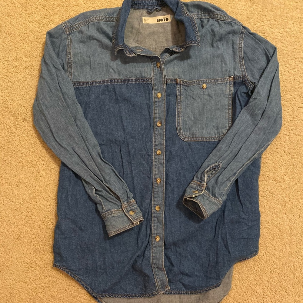 Topshop Denim Top